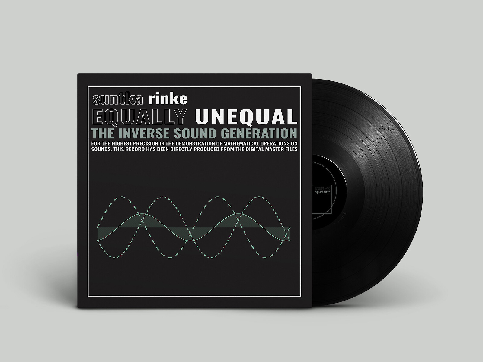 Vinyl record «equally unequal» Cover frontside.