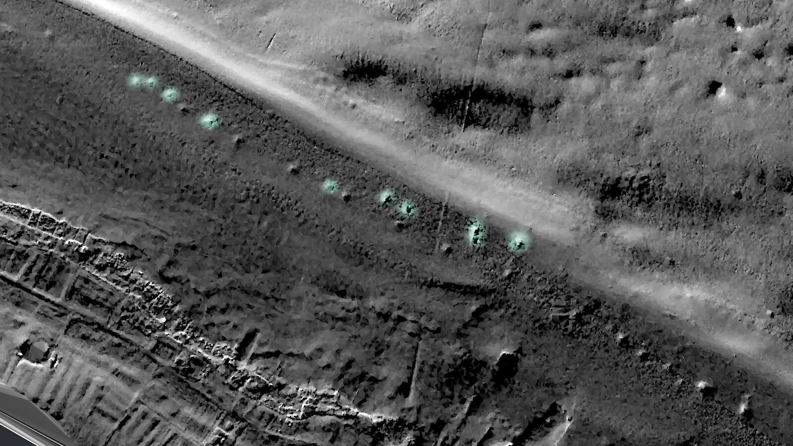 A strong glancing light reveals further structures. It is still unclear whether these are previously undiscovered «Bodensee-Hügeli».