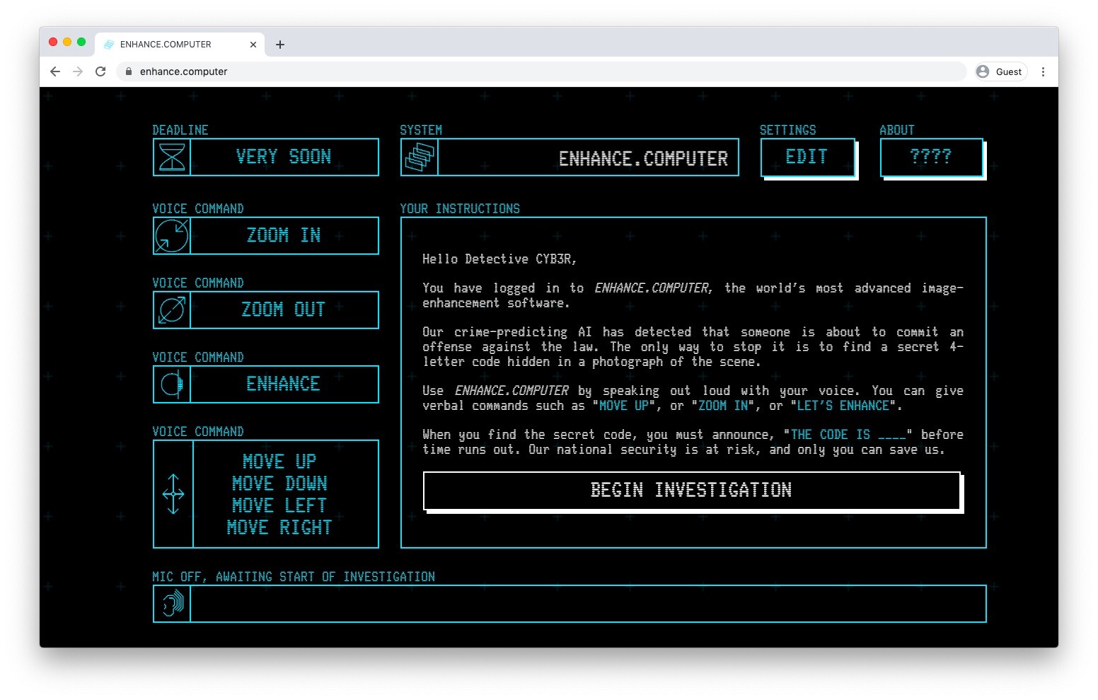 «ENHANCE.COMPUTER»,  by Nicole He.